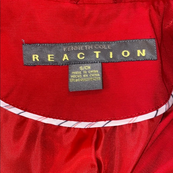 Women's Red Trench Coat - Picture 2 of 3